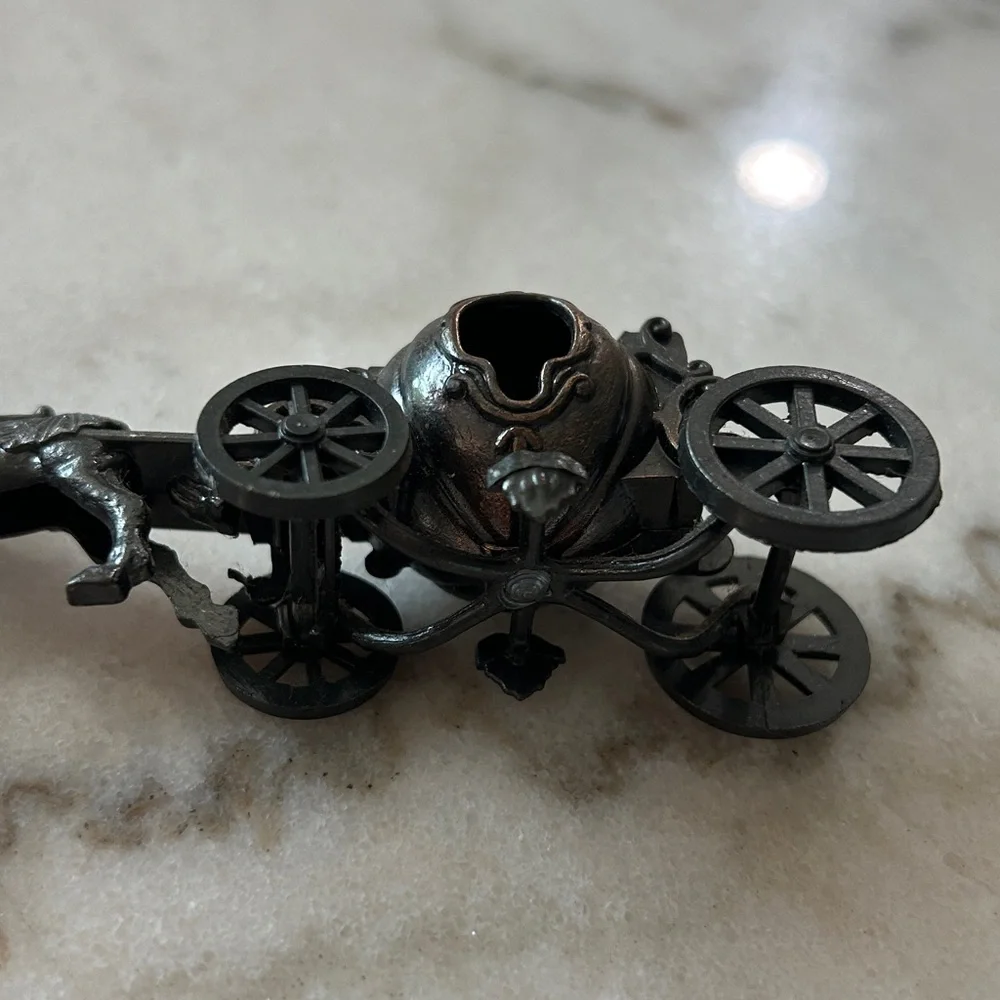 Pencil Sharpener Horse-Carriage Die Cast Copper Miniature Cinderella Fairytale - Picture 6 of 12